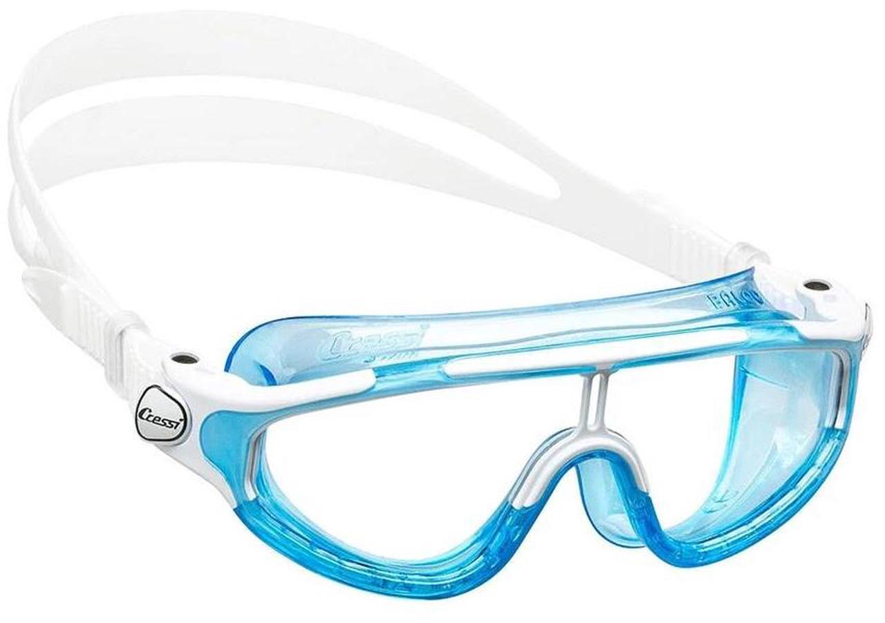 Main image of Cressi Kids Lightweight Baloo Swimming Goggles, Age 2-7 years, Blue/White