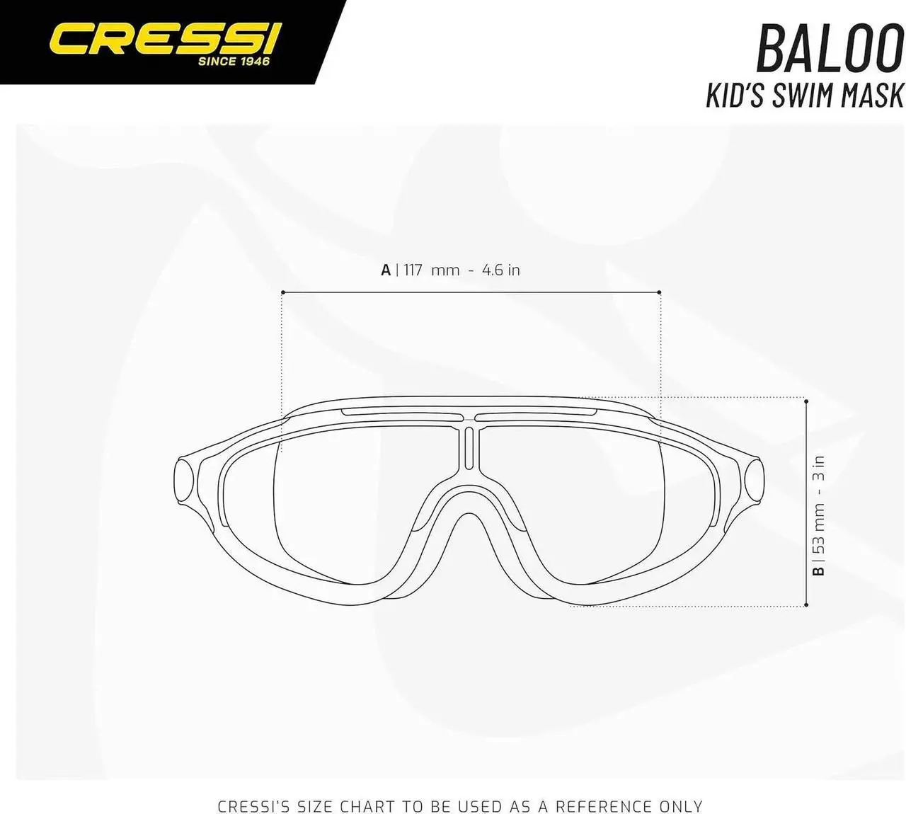 Alt view image 4 of 5 - Cressi Kids Wide View Baloo Swimming Goggles, Age 2-7 years, Lilac/White