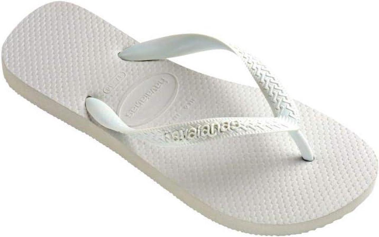 Main image of Havaianas Unisex Comfortable Slim Rubber Flip Flop, White, Size 39/40