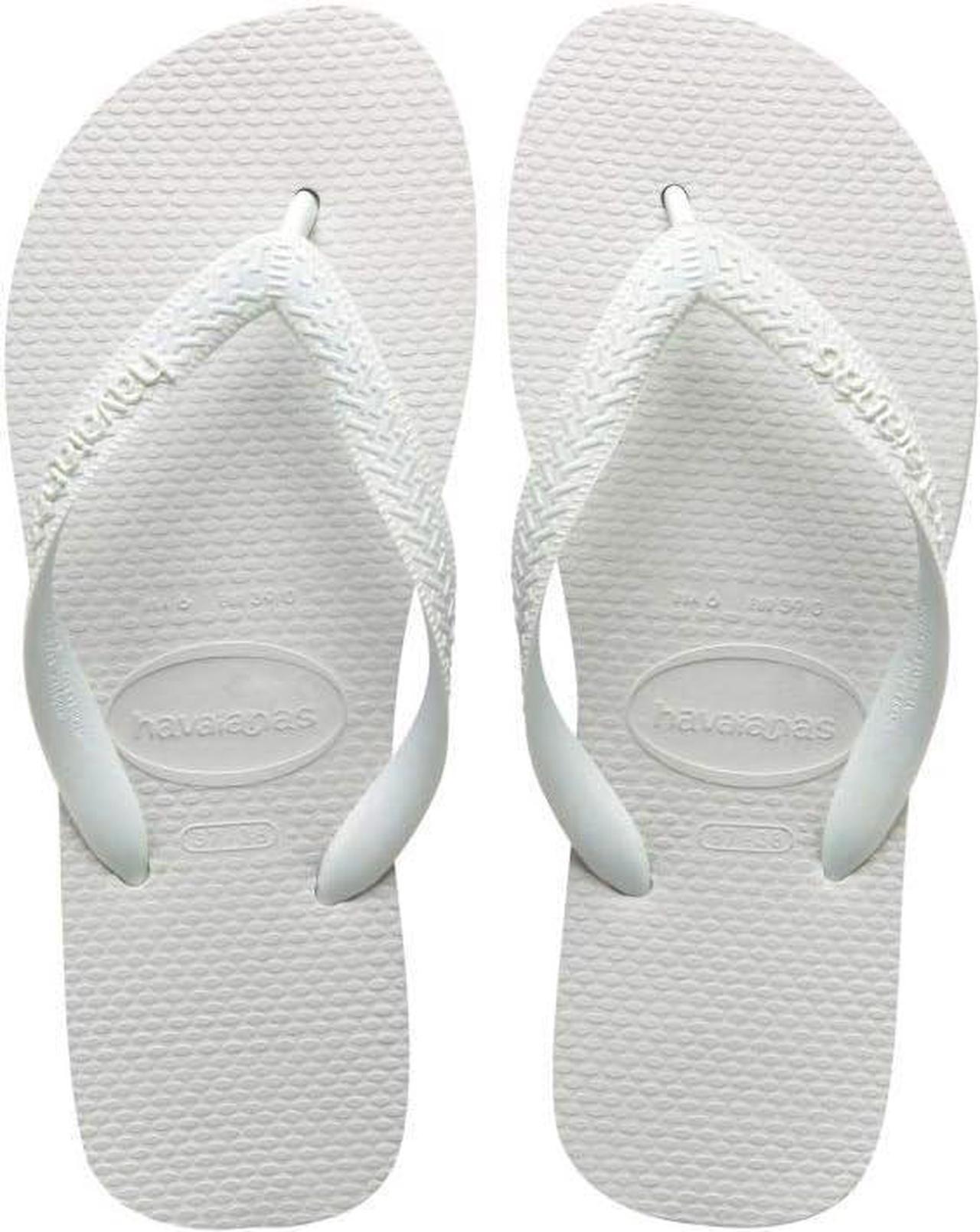 Alt view image 2 of 4 - Havaianas Unisex Comfortable Slim Rubber Flip Flop, White, Size 39/40