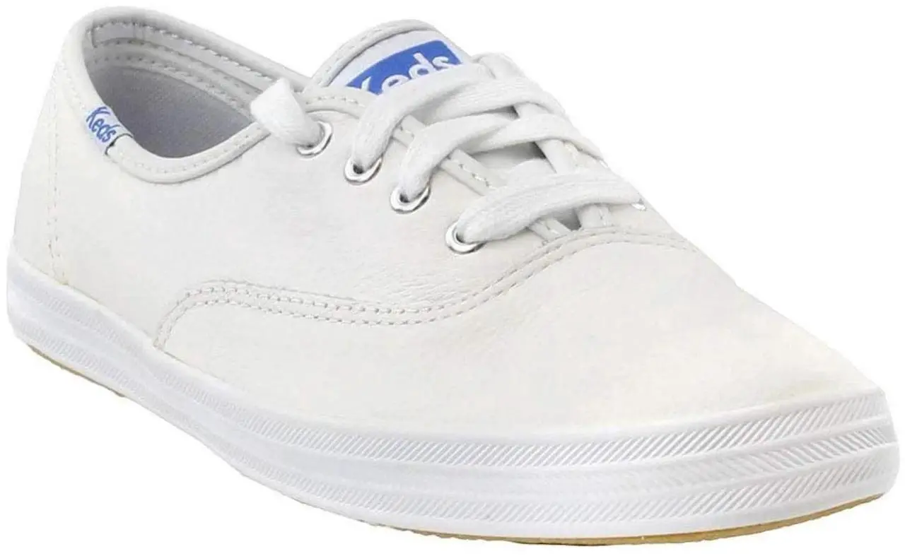 Alt view image 2 of 6 - Keds Women's Champion Leather Lace-Up Casual Wide Sneakers, White, Size 9