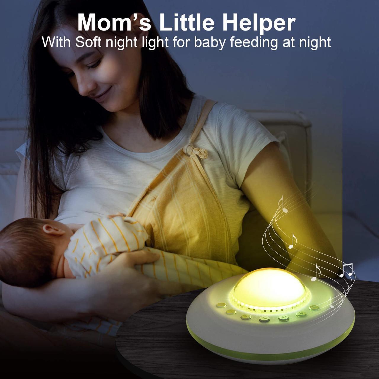 Alt view image 3 of 6 - White Noise Machine for Sleeping Baby  Portable Sound Machines with 7 Starry Ambient Night Light, 28 Soothing Sounds Sleep Noise Maker Ideal Gifts for Kids Adult Bedside Travel Nursery Camping