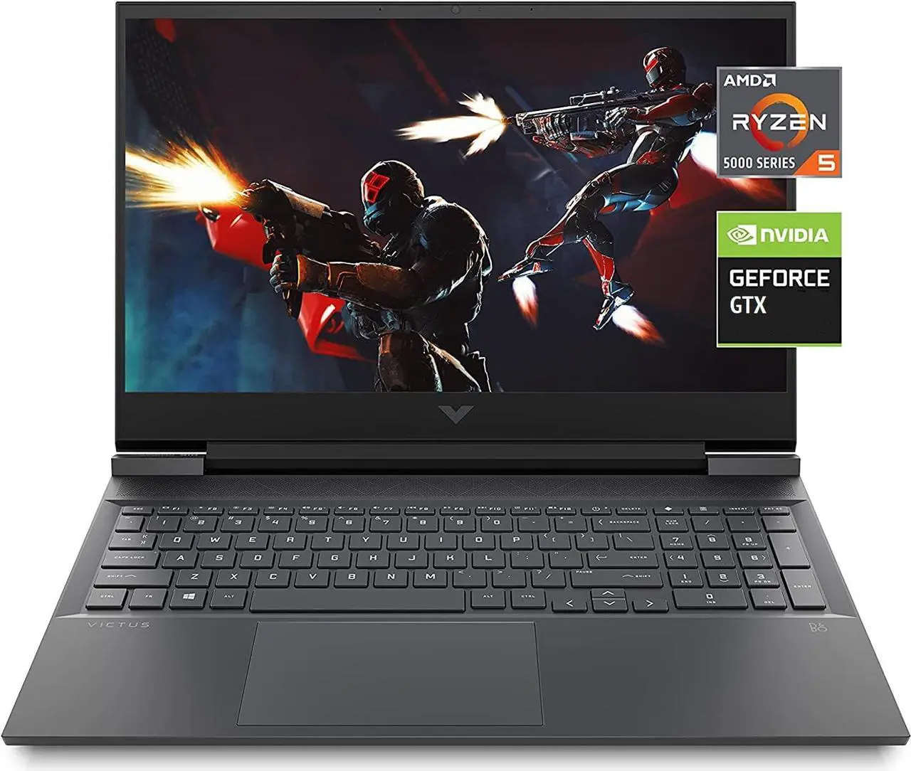 Main image of HP Victus 15.6" FHD 144Hz Gaming Laptop Computer - AMD Ryzen 5 5600H 3.3GHz Processor, NVIDIA GeForce GTX 1650, 8GB DDR4-3200 RAM, 512GB SSD, Wi-Fi 6E (2x2)+Bluetooth, Windows 11 Home - Mica Silver