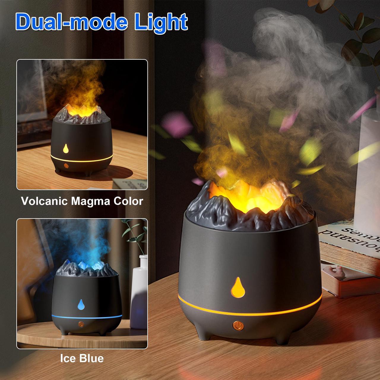Alt view image 3 of 7 - 3D Flame LED Light Air Humidifier - 400ml Air Humidifier Essential Oil Diffuser with Flame Effect for Home, Office, Spa, Gym (BlacK)