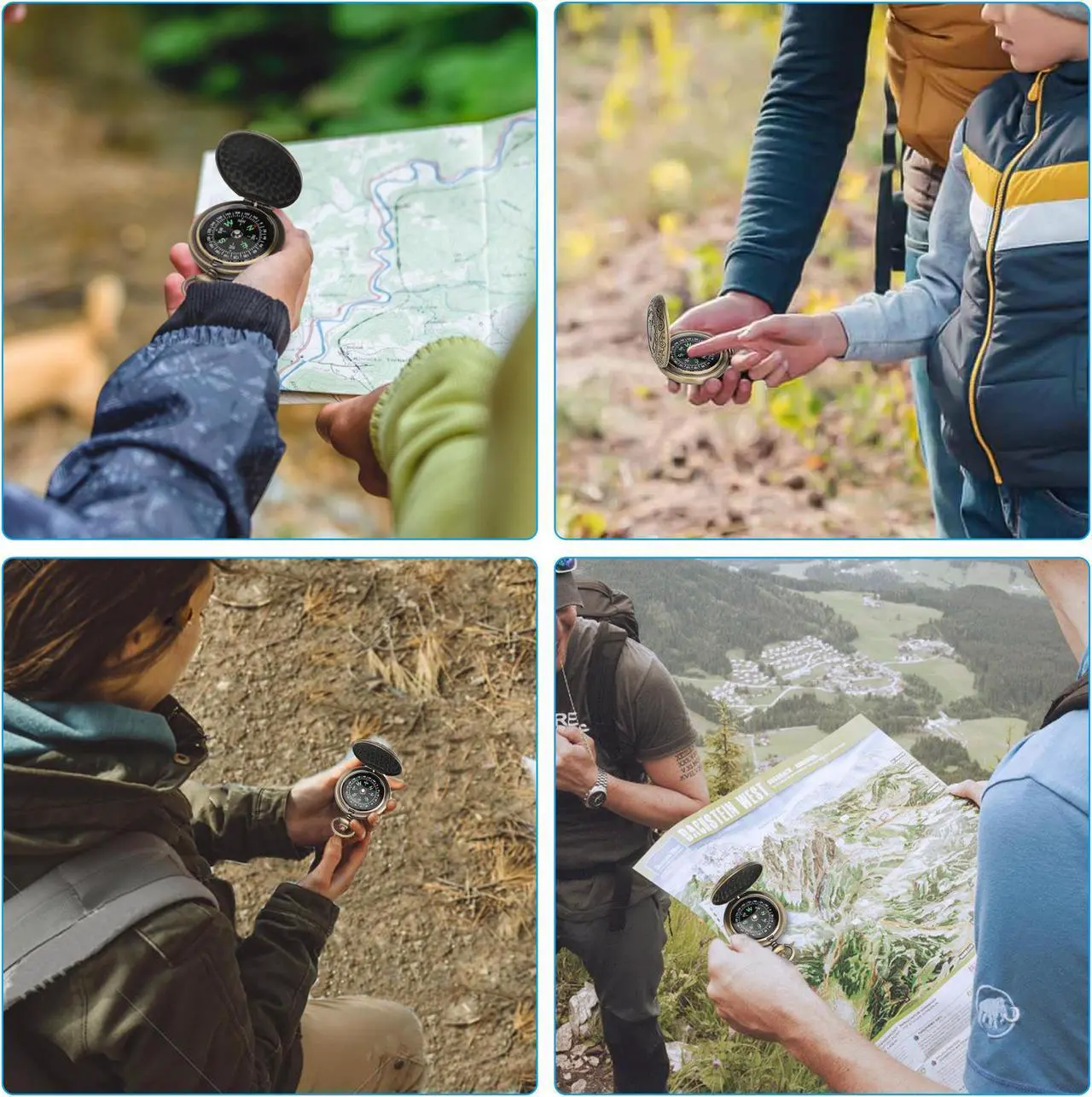 Alt view image 5 of 6 - Portable Pocket Compass - Compact and Durable Outdoor Navigation Tool- Ideal for gifting to friends, family, or colleagues