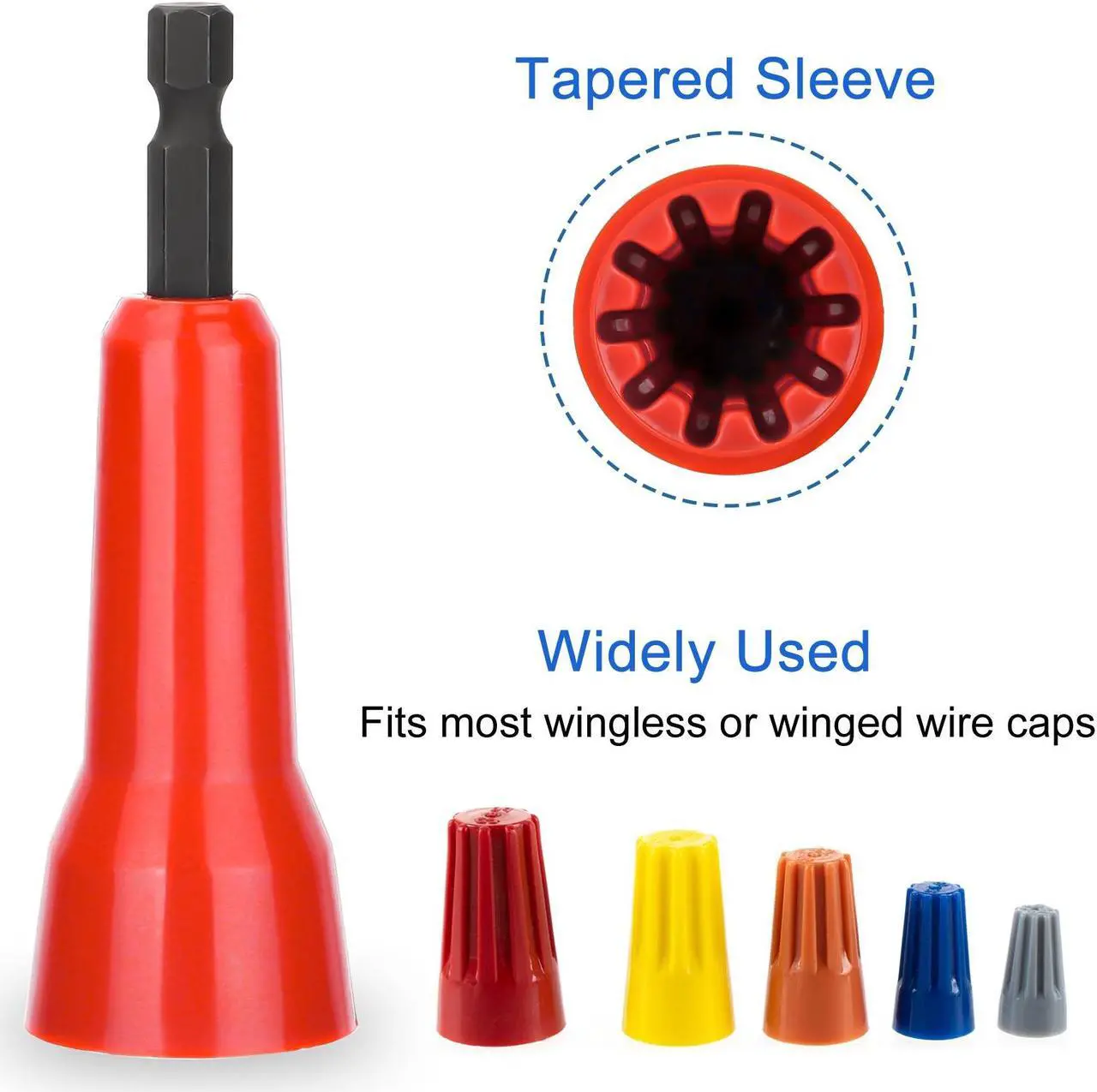 Alt view image 4 of 7 - NSI 2Pcs Wire Nut Twister Set -  Constructed from high-quality nylon plastic ,1/4 inch Chuck Compatible with Most Drills (Red)