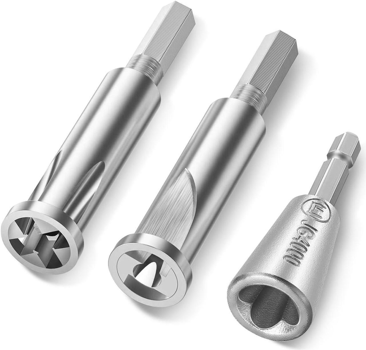 Main image of NSI 3 Pcs Stainless Steel Wire Twisting Tool Set - 3 Way/ 5 Way Wire Stripper and 6mm Hex Shank Cable Electrical Wire Twister Tool ,for Power Drill, Wire Nut Twisting