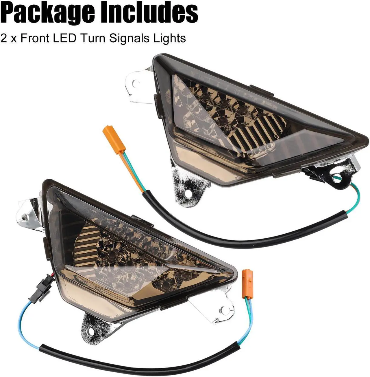 Alt view image 7 of 7 - NSI 2 pcs Front LED Turn Signals Light For KAWASAKI - Super Bright, Stylish, Easy to Install,Perfect Fit for KAWASAKI NINJA 250/300/400/650/1000 ZX-6R Ninja(Amber)