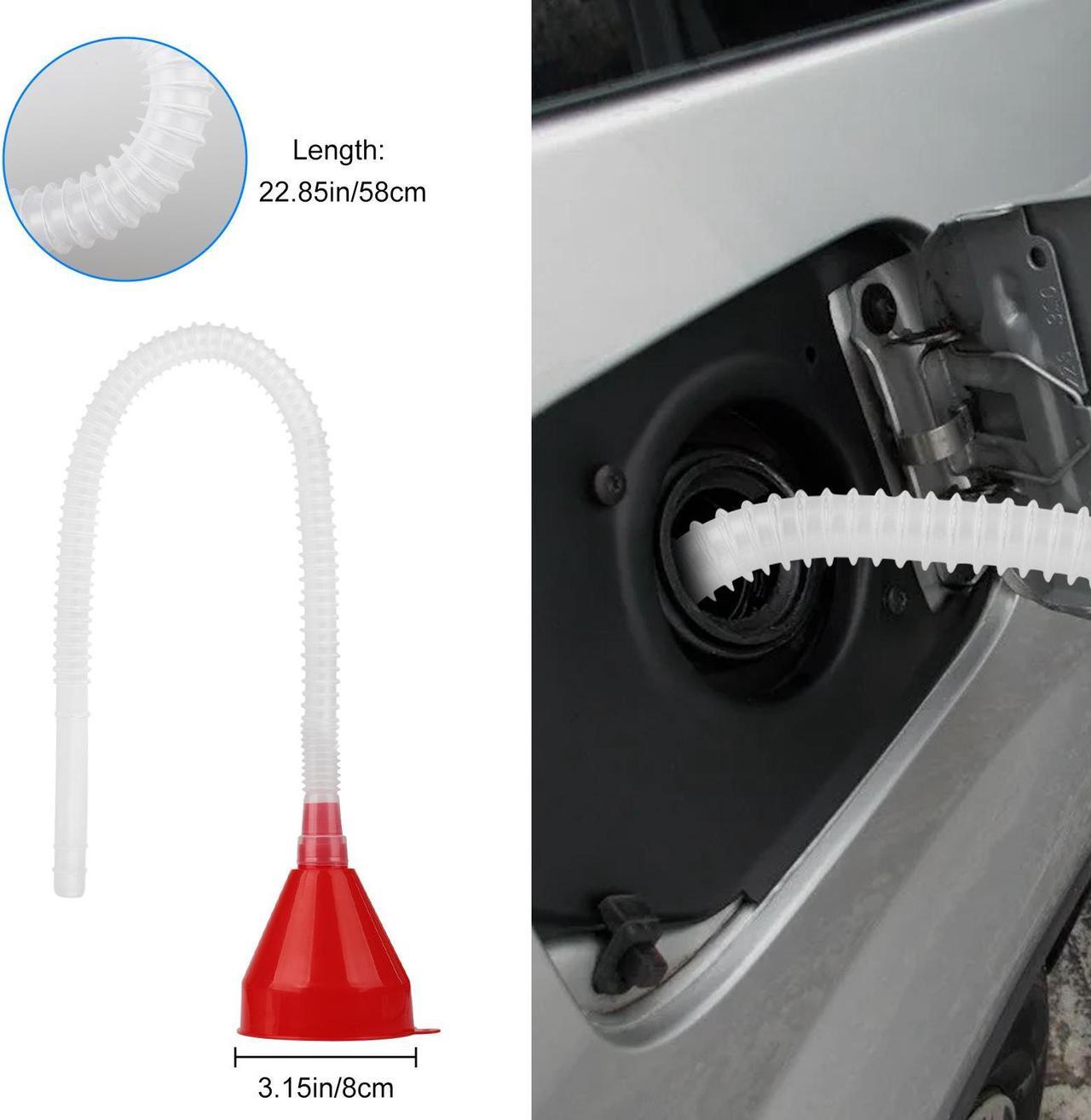 Alt view image 3 of 7 - NSI 10 Pcs Automotive Funnels Set - Plastic Long Neck Oil Funnels, Snap Funnel, Flexible Right Angle Funnels, Wide Mouth Fuel Funnels for Filling Coolant, Gasoline