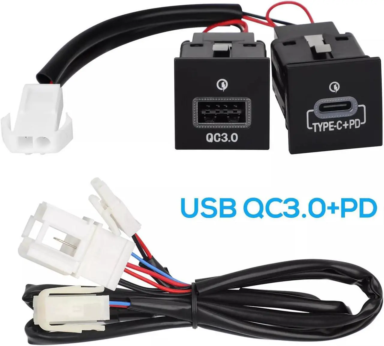 Main image of NSI USB QC3.0 Charger + PD for VW Golf GTI R-Line MK5/MK6 (2006-2013), Jetta MK6 (2010-2014)  Dual Fast Charge with LED Indicator