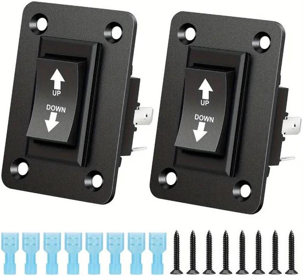 Main image of NSI 2 pcs 30A DPDT Polarity Reversing Momentary Switch - Up Down Toggle Rocker Switch for Trailer Stabilizers and RV Applications
