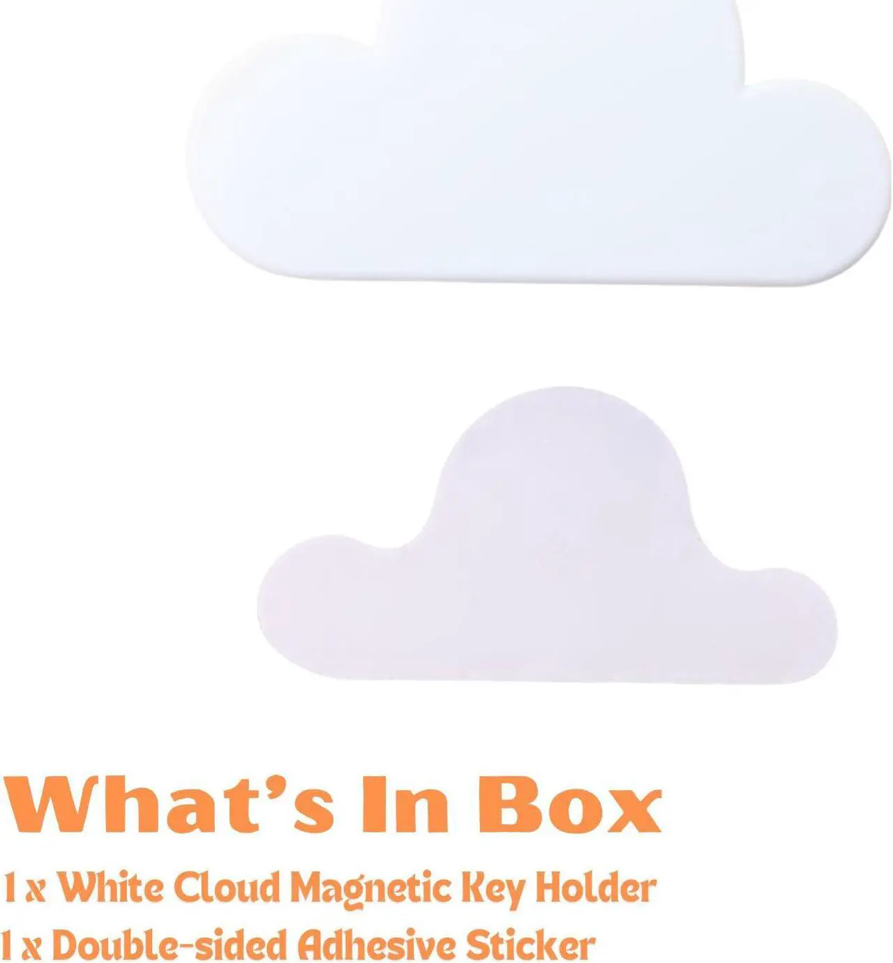 Alt view image 7 of 7 - NSI Cloud Magnetic Key Holder - Strong Magnet, No-Drill Installation, Durable ABS Material, Cute Cloud Design for Keys, Clips, Small Items (Pink)
