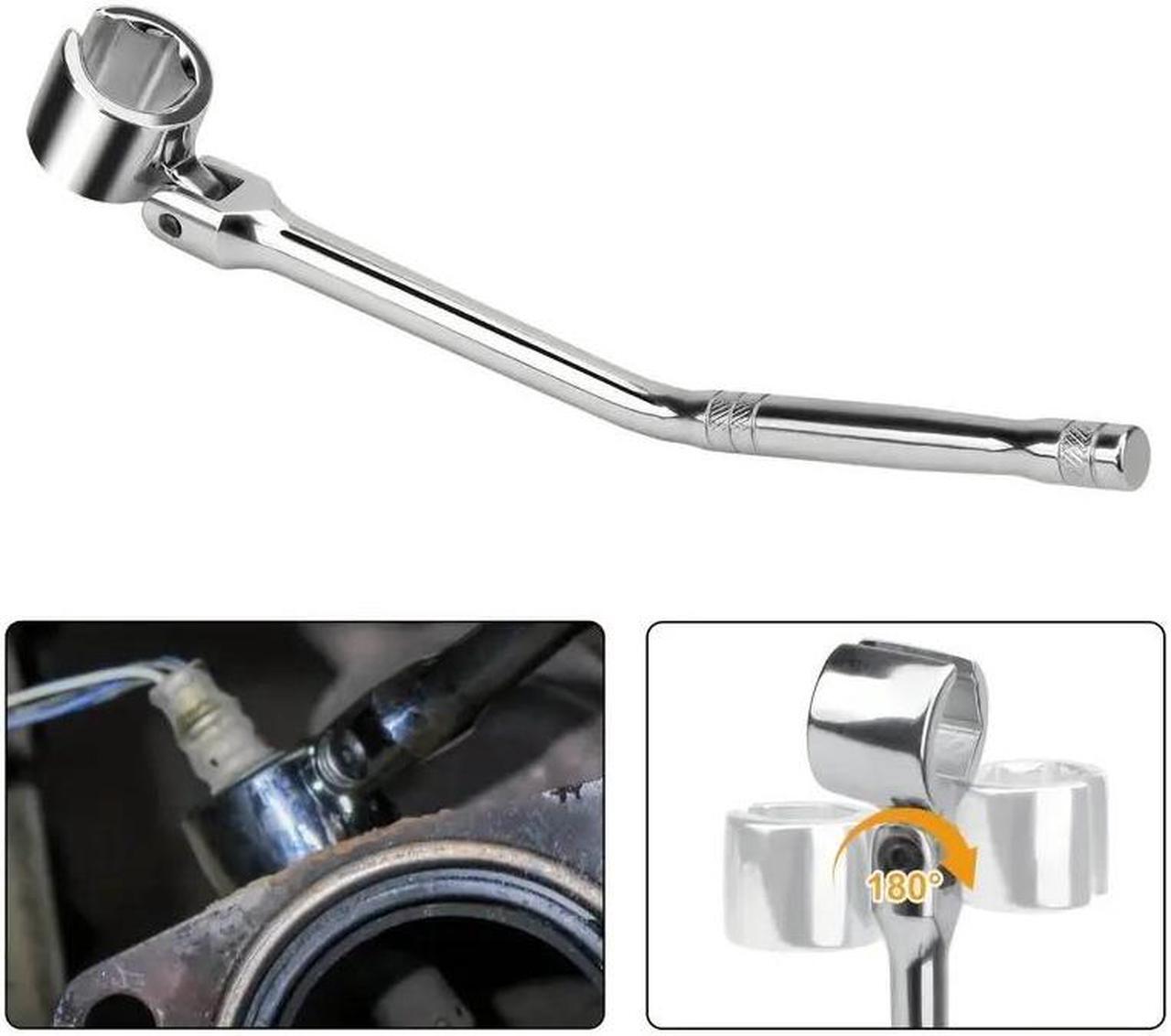 Main image of NSI 7/8" 22mm Flexible Head Oxygen Sensor Wrench - Heavy Duty Forged Steel O2 Sensor Removal Tool for Auto Repair