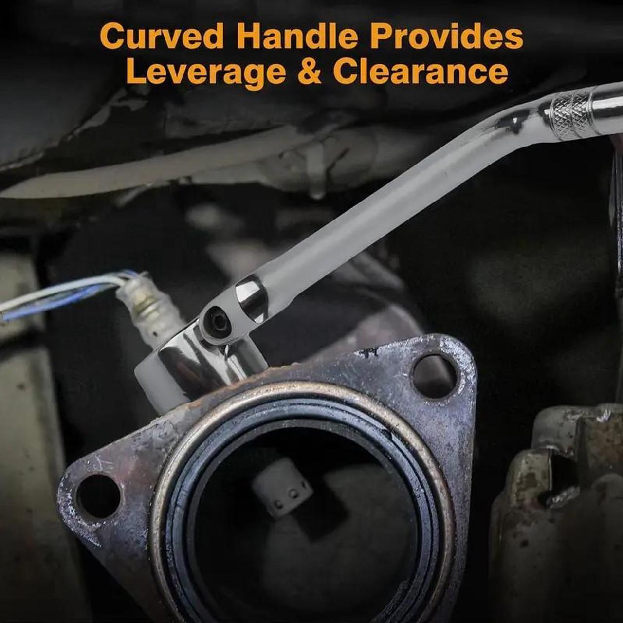 Alt view image 5 of 7 - NSI 7/8" 22mm Flexible Head Oxygen Sensor Wrench - Heavy Duty Forged Steel O2 Sensor Removal Tool for Auto Repair