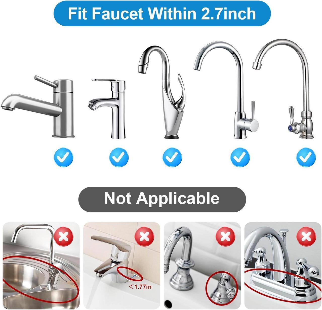 Alt view image 5 of 7 - NSI 24 inches Silicone Faucet Mat - Splash Guard with Incline Slope, Ideal for Keeping Kitchen and Bathroom Sinks Dry and Organized (Black)
