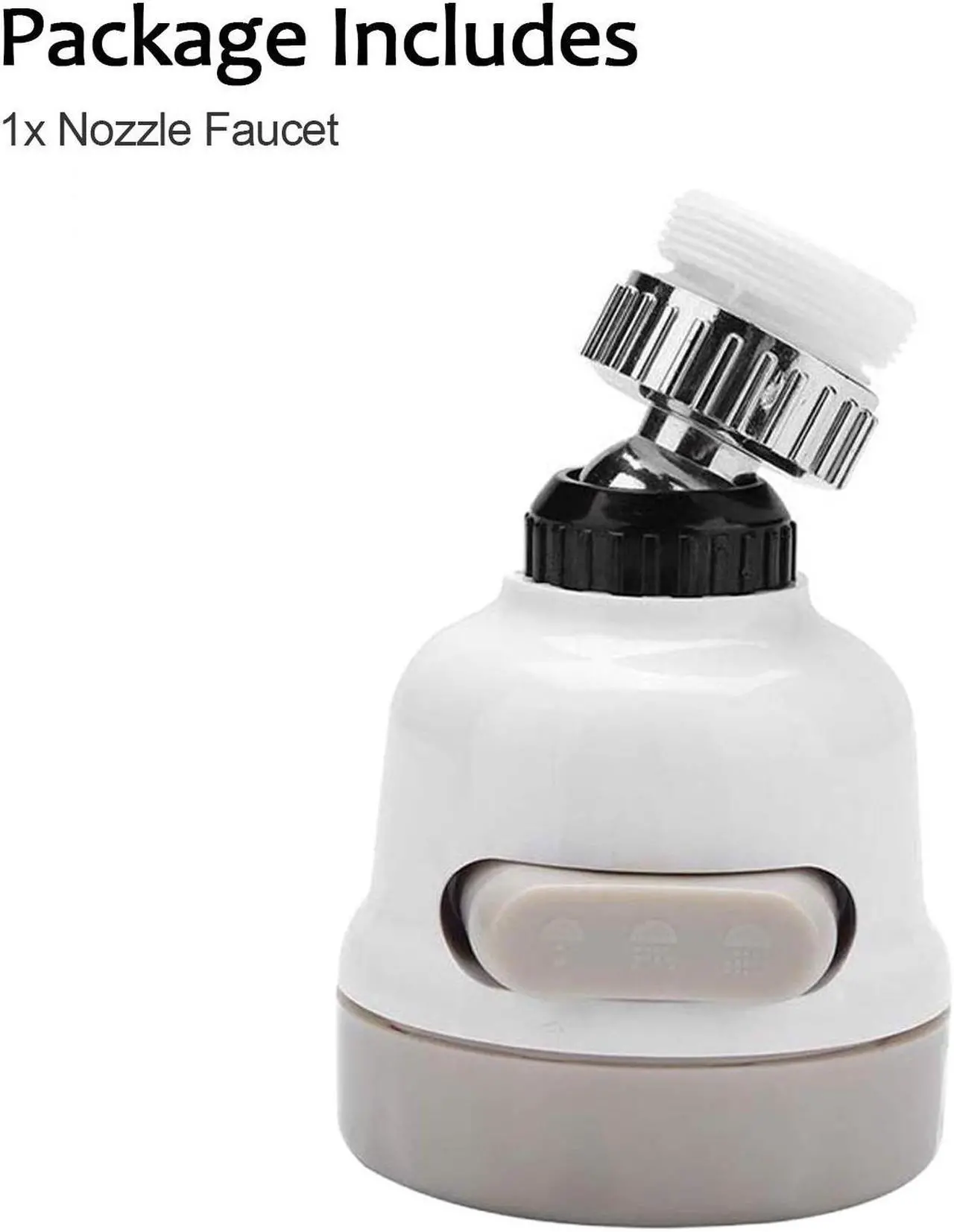 Alt view image 7 of 7 - NSI Kitchen Faucet Aerator  360° Swivel Kitchen Sink Sprayer, Water Saving Faucet Head Attachment For Sink