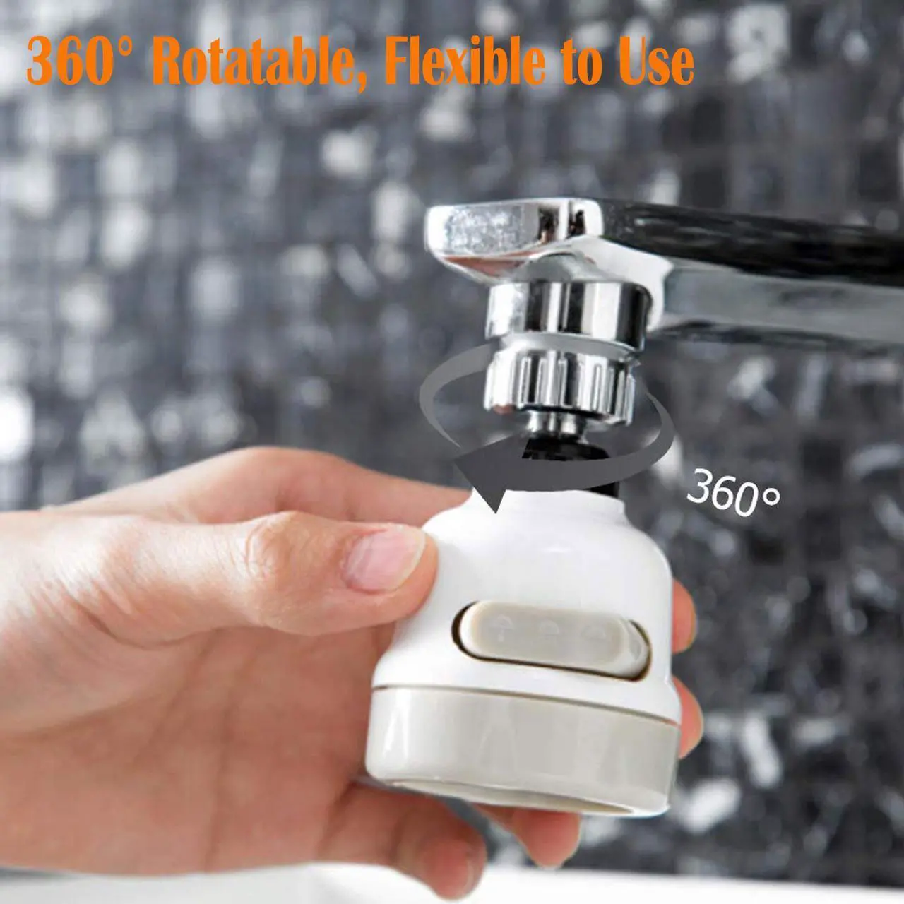 Alt view image 2 of 7 - NSI Kitchen Faucet Aerator  360° Swivel Kitchen Sink Sprayer, Water Saving Faucet Head Attachment For Sink