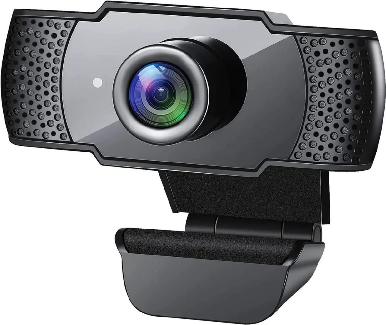 Main image of TalkWorks Webcam with Microphone Support - External Camera for Laptop and Desktop - High Resolution and Large Window Size with USB Cable and Dual Microphone Input - Compact and Portable, Black