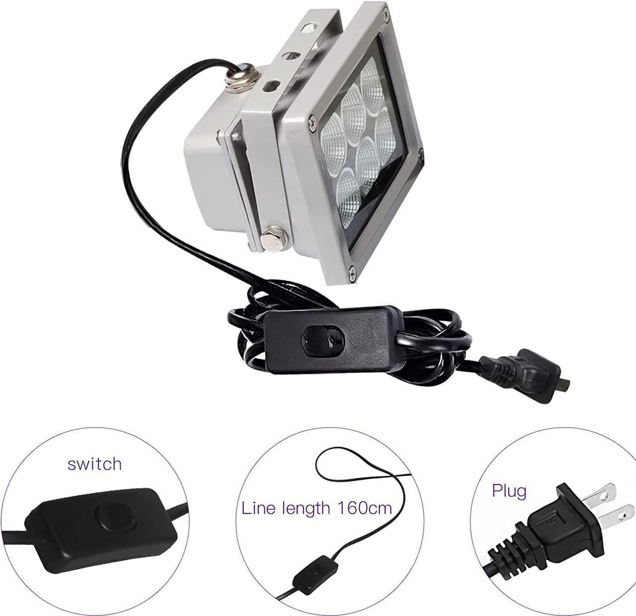 Alt view image 7 of 7 - 3D Printer UV Resin Curing Light for SLA/DLP/LCD 3D Printing, Solidify Photosensitive Resin, 405nm UV LED Lights with 60w Output Affect