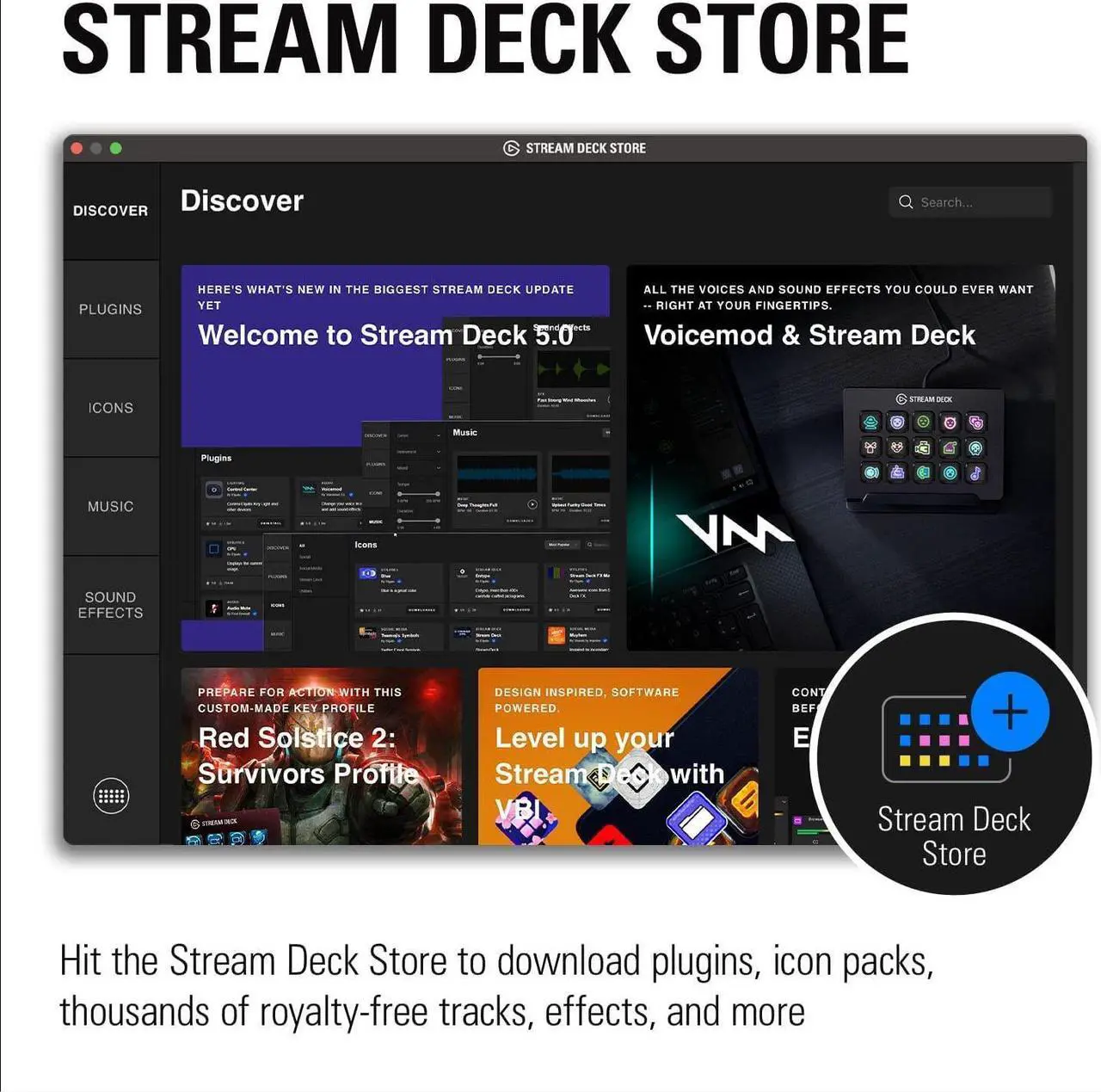 Alt view image 7 of 7 - Stream Deck MK.2  Studio Controller, 15 macro keys, trigger actions in apps and software like OBS, Twitch, ?YouTube and more, works with Mac and PC