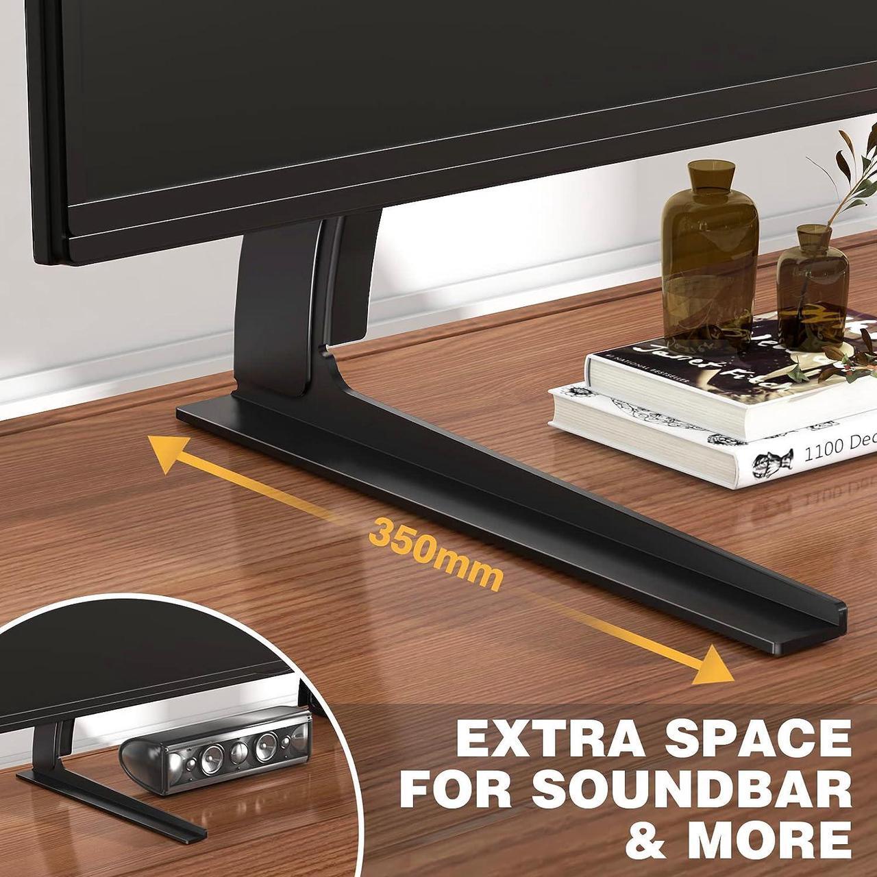Alt view image 3 of 7 - TAVR Universal Table Top TV Stand Base/Legs for Most 32 37 40 42 47 50 55 LCD LED Plasma Flat Screen TVs, Height Adjustable Replacement Stand, Holds up to 88 lbs, Max VESA 800x400 mm