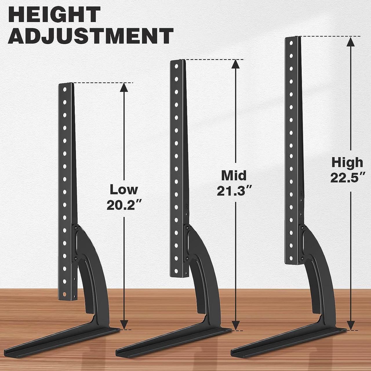 Alt view image 5 of 7 - TAVR Universal Table Top TV Stand Base/Legs for Most 32 37 40 42 47 50 55 LCD LED Plasma Flat Screen TVs, Height Adjustable Replacement Stand, Holds up to 88 lbs, Max VESA 800x400 mm