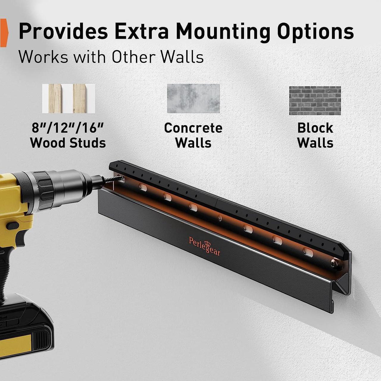 Alt view image 4 of 5 - Studless TV Wall Mount for Most 24-55 Inch TVs up to 100 lbs, Heavy-Duty No Drill TV Mount, Drywall TV Bracket with Max VESA 400x400mm, No Stud, Easy Install, Low Profile, PGMT7