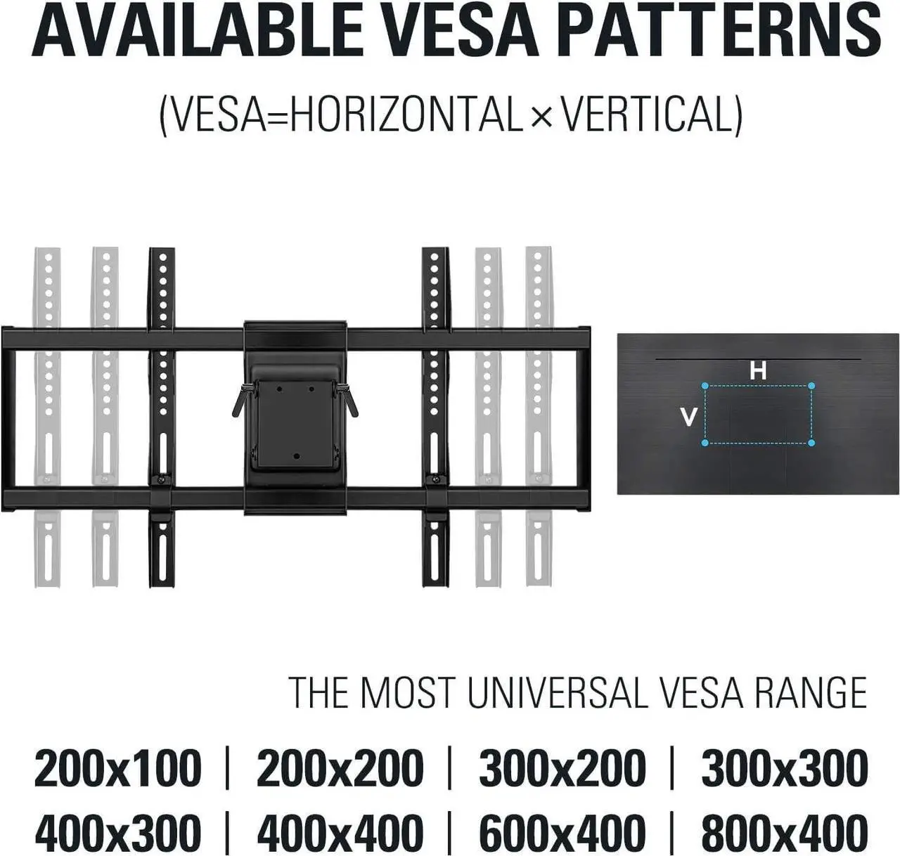 Alt view image 6 of 6 - TV Wall Mount TV Bracket for Most 42-90 Inch TV, UL Listed Full Motion TV Mount with Articulating Arms, Max VESA 800x400mm 132 lbs. Loading, Fits 16", 18", 24" Studs MD2298-XL