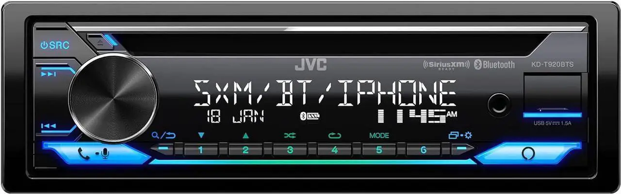 Alt view image 2 of 4 - KD-T920BTS Car Stereo with Bluetooth, Front USB, AUX,  Alexa, SiriusXM Radio Ready, Hi-Power Amplifier