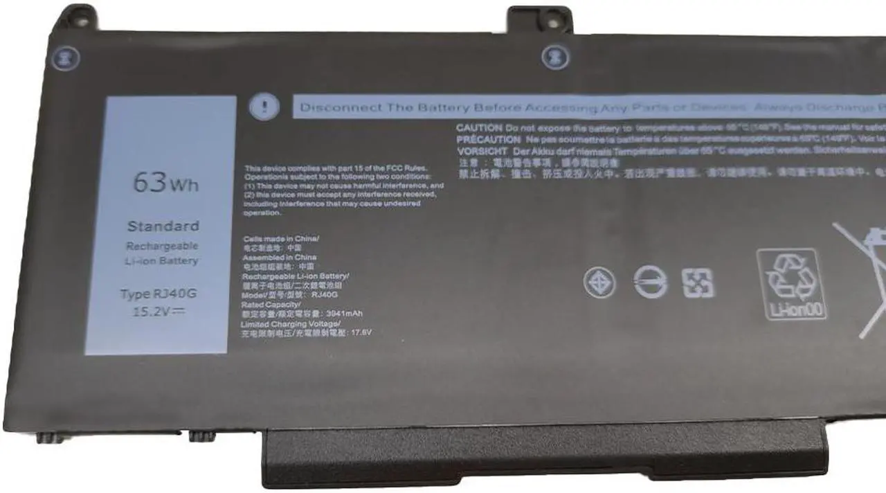Alt view image 2 of 5 - Damaite RJ40G M033W Battery for Latitude 14 5420 Latitude 15 5520 Precision 15 3560