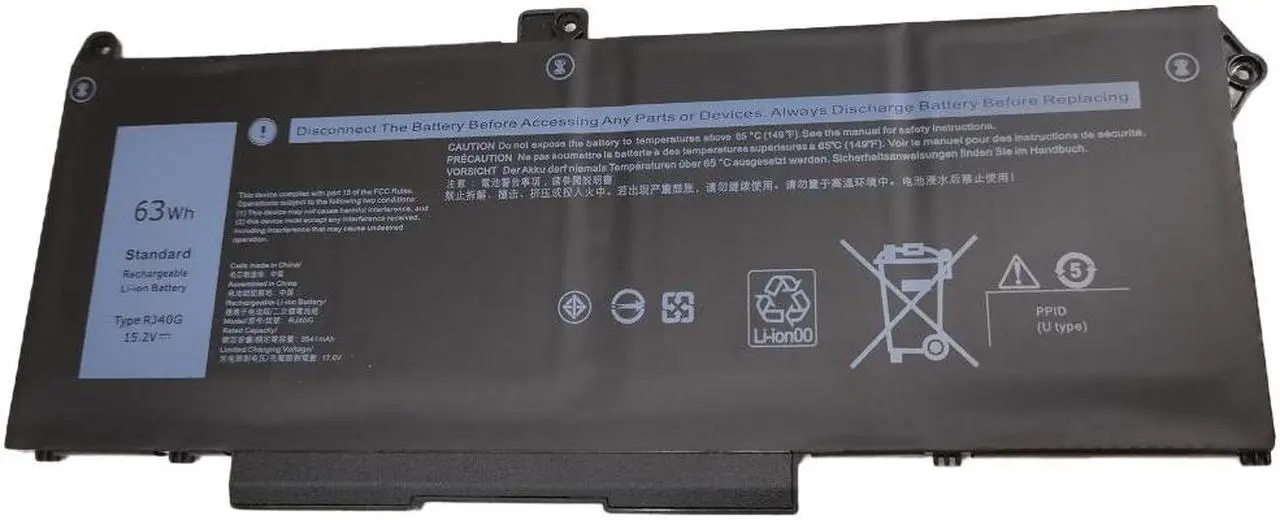 Alt view image 4 of 5 - Damaite RJ40G M033W Battery for Latitude 14 5420 Latitude 15 5520 Precision 15 3560
