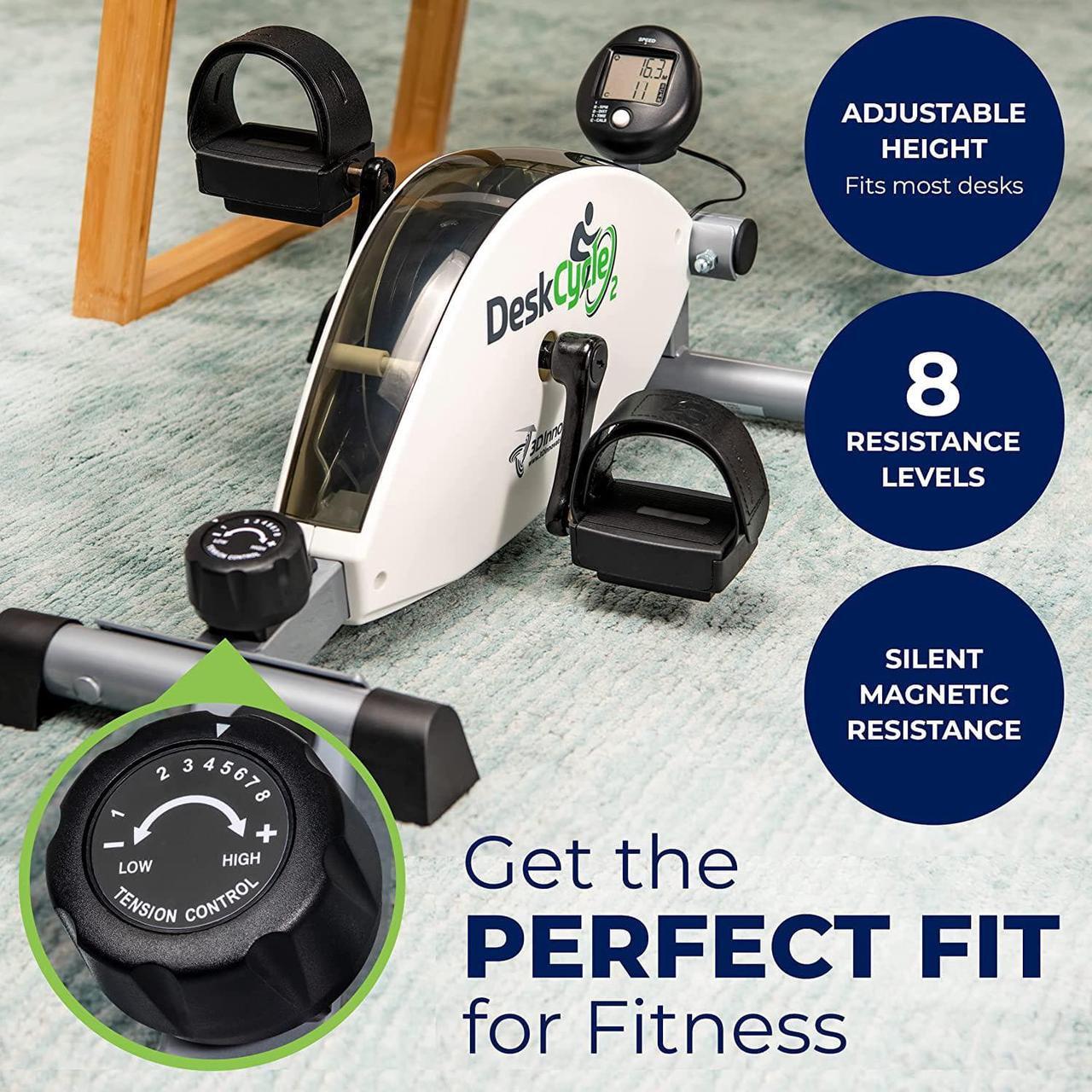 Alt view image 2 of 7 - DeskCycle Under Desk Bike Pedal Exerciser - Stationary Bikes for Home & Office - Standard and Adjustable Height Versions