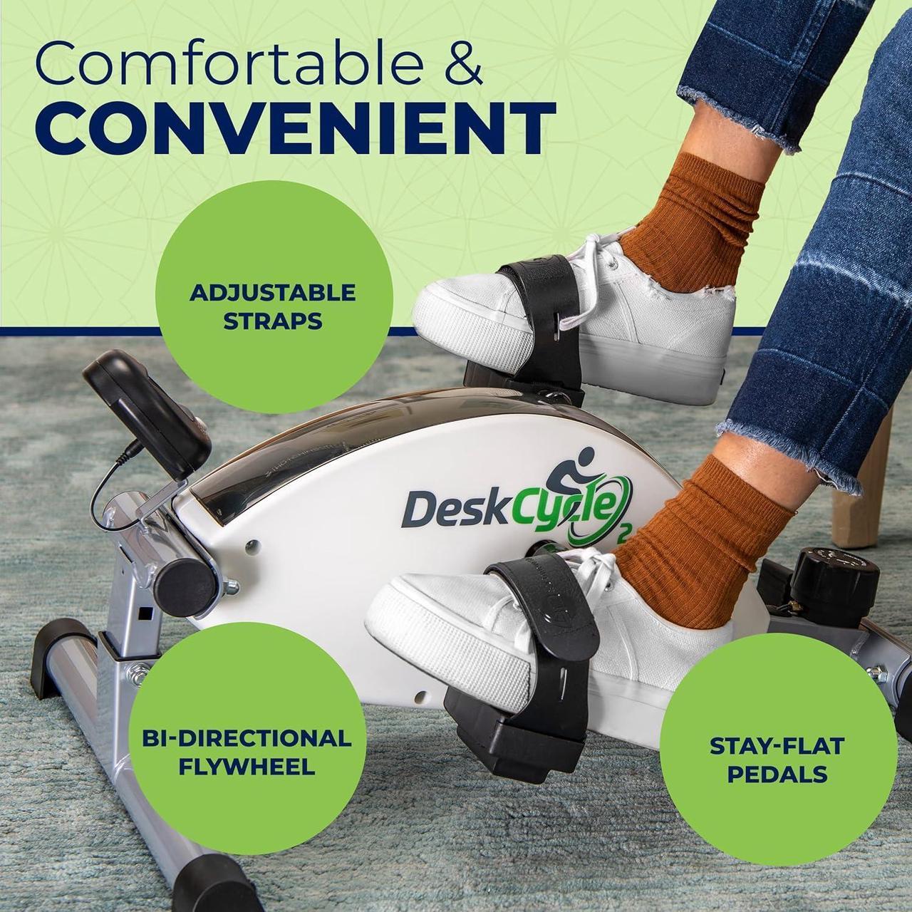 Alt view image 3 of 7 - DeskCycle Under Desk Bike Pedal Exerciser - Stationary Bikes for Home & Office - Standard and Adjustable Height Versions