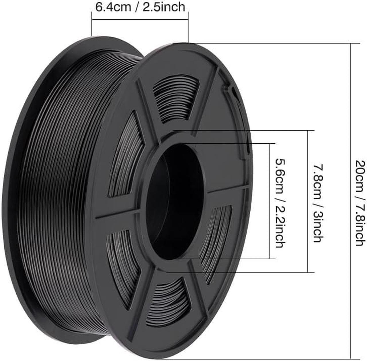 Alt view image 2 of 6 - SUNLU 3D Printer Filament PLA Plus 1.75mm, SUNLU Neatly Wound PLA Filament 1.75mm PRO, PLA+ Filament for Most FDM 3D Printer, Dimensional Accuracy +/- 0.02 mm, 5 Pack, Black