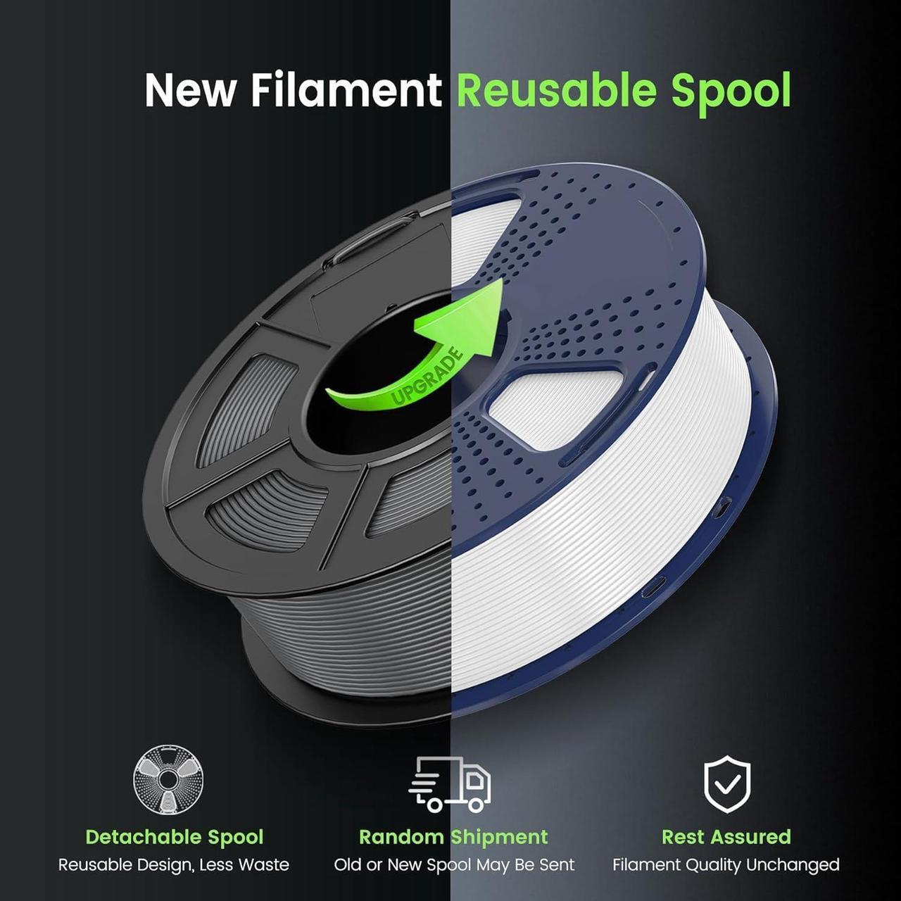 Alt view image 3 of 5 - SUNLU PLA 3D Printer Filament PLA Filament 1.75mm, Neatly Wound Fit Most FDM 3D Printers,  PLA Wood Color 10kg in Total, 1kg per Spool, 10 Pack