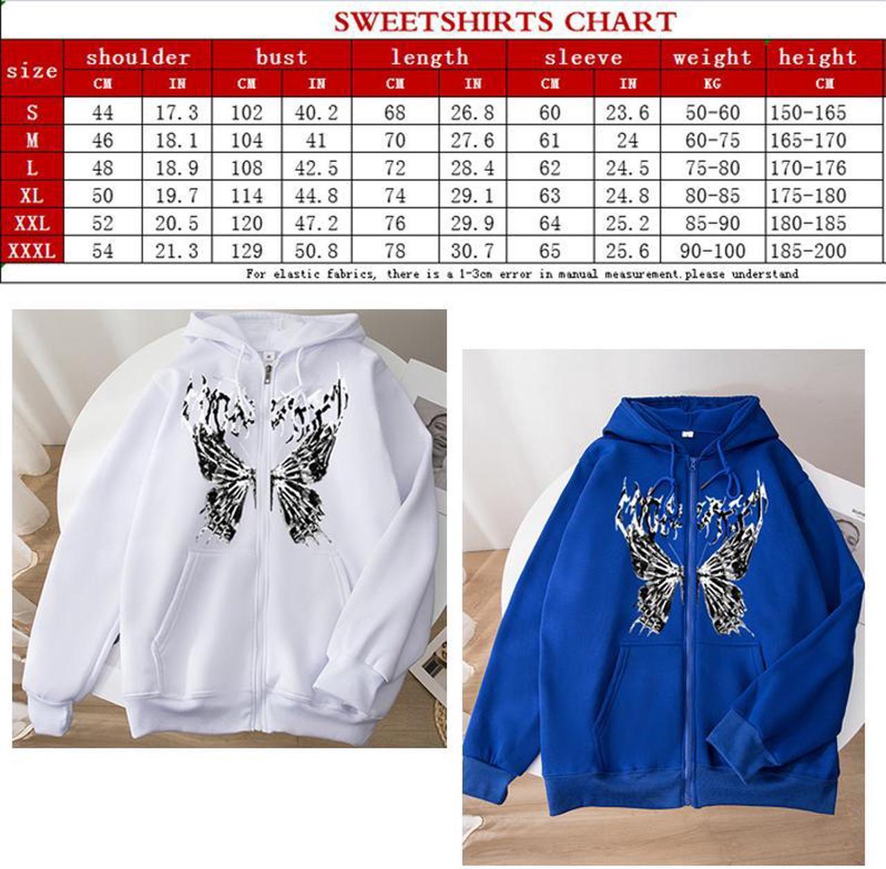 Alt view image 4 of 4 - Skull Print Zipper Drawstring Hoodie XL White