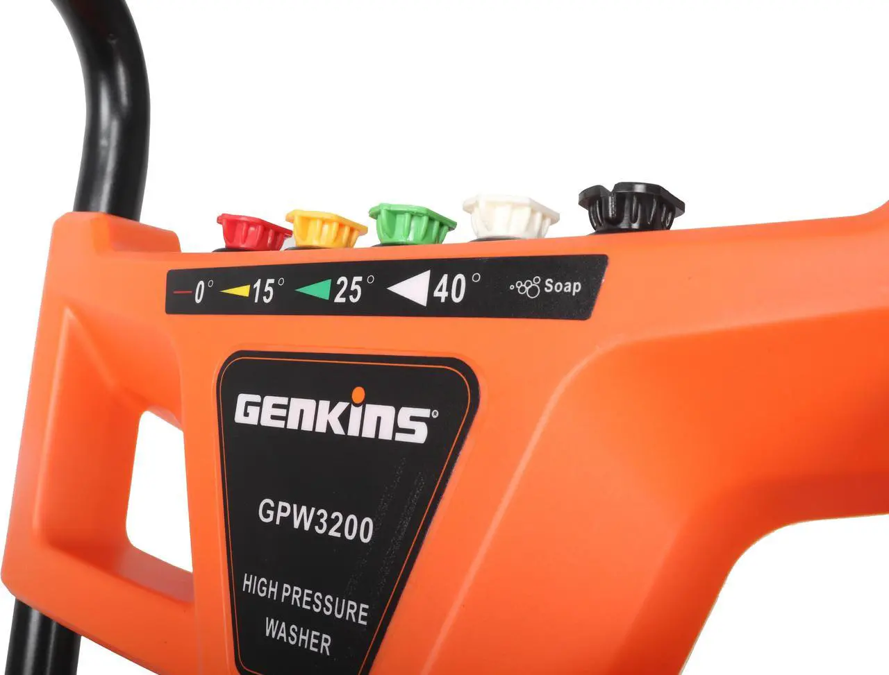 Alt view image 2 of 6 - Genkins GPW3200 Foldable Pressure Washer 3200 PSI and 2.5 GPM, Soap Tank and Five Nozzle Set | Compact & Foldable Gas Powered