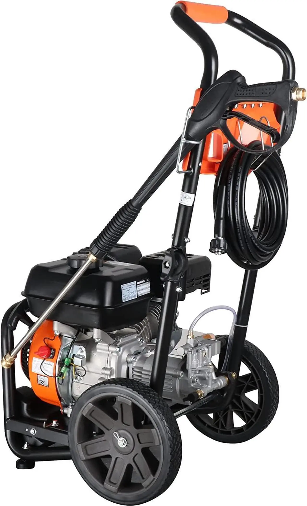 Alt view image 6 of 6 - Genkins GPW3200 Foldable Pressure Washer 3200 PSI and 2.5 GPM, Soap Tank and Five Nozzle Set | Compact & Foldable Gas Powered