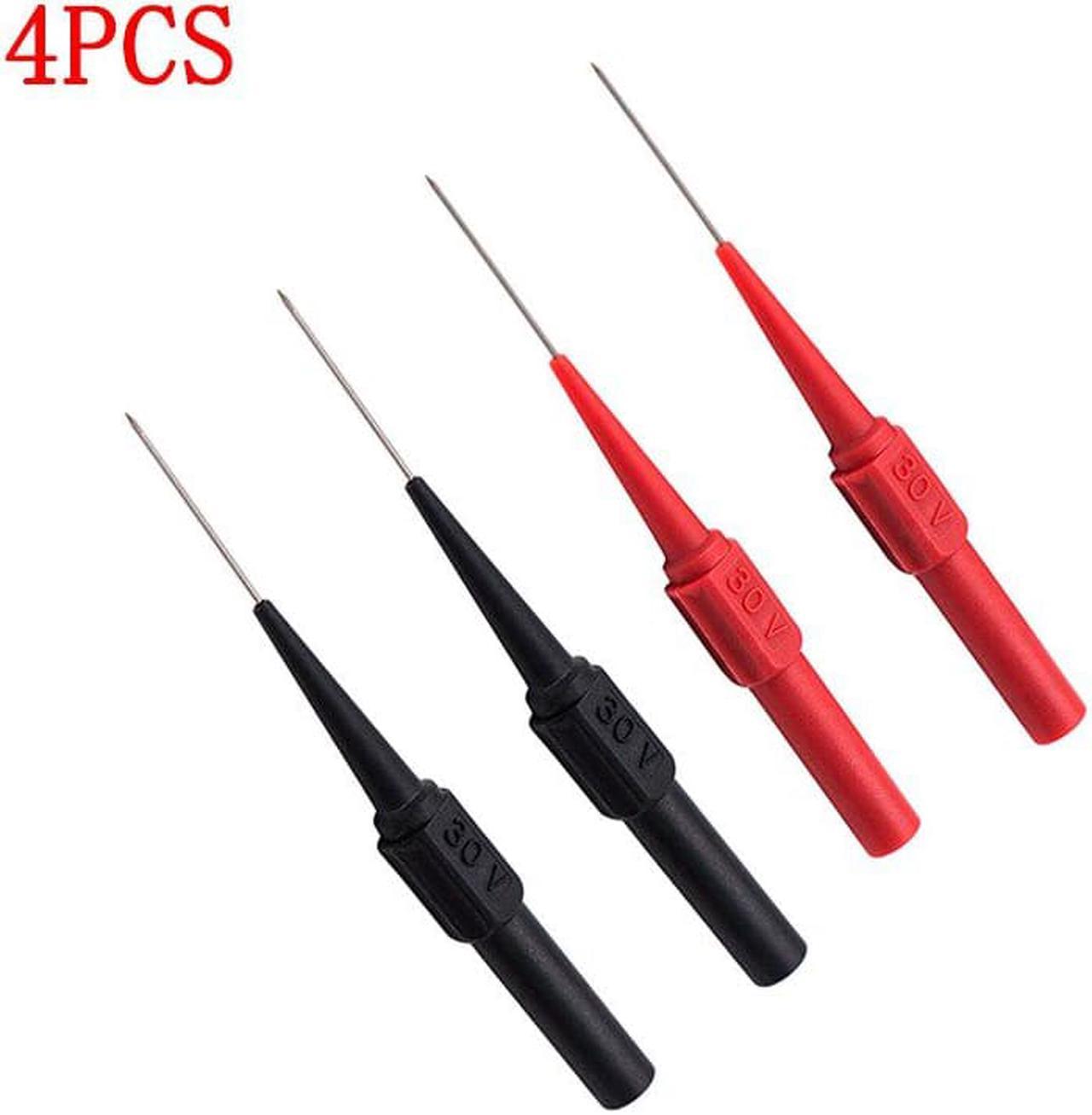 4Pcs 30V Car Tip Probes Diagnostic Tools Multimeter Test Lead Extention Back Piercing Needle Autotools Automotive Kit Machine