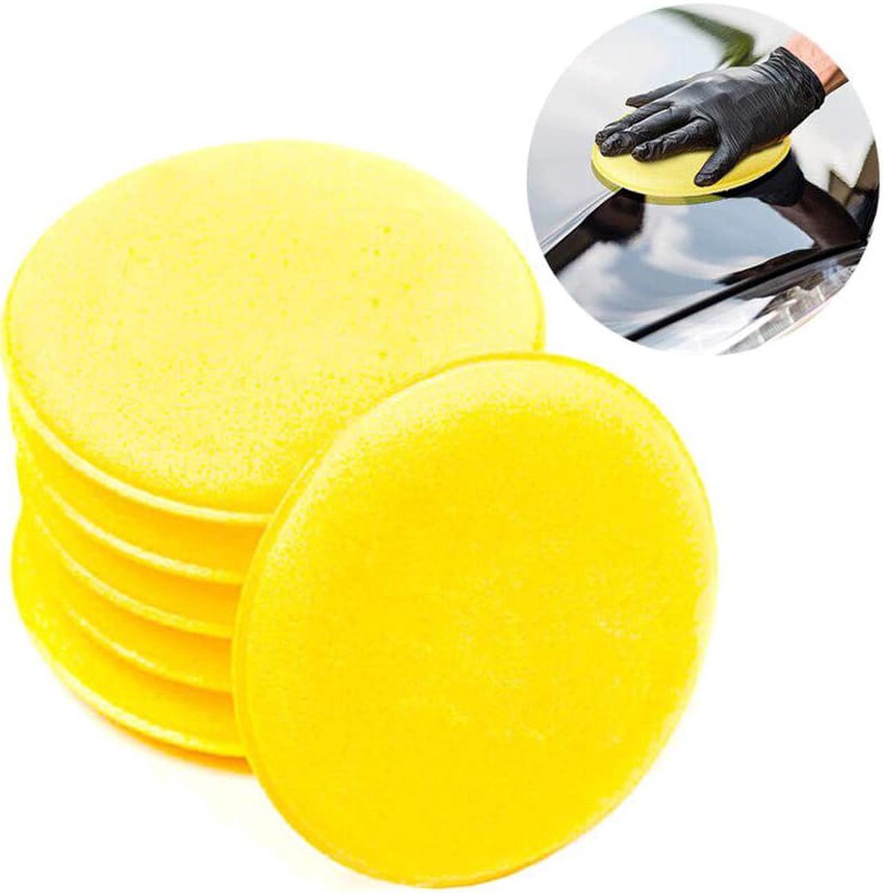 Round High Density Sponges Car Waxing Foam Applicator Pads Curing and Polishing Auto Cleaning Accessories