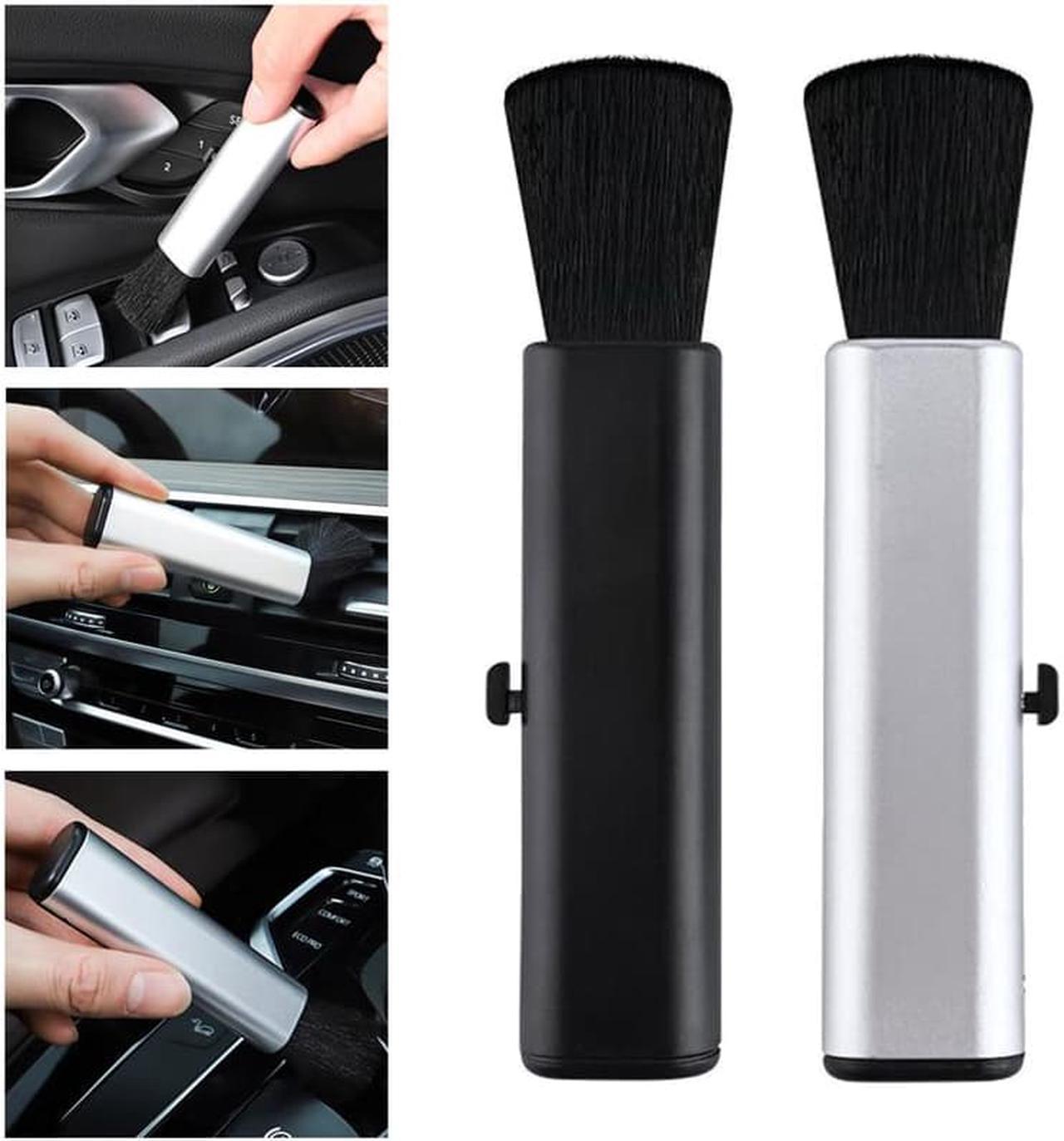 Car Detail Retractable for Dashboard Air Conditioner PC Keyboard Universal Cleaning Soft Wool Small Brushes