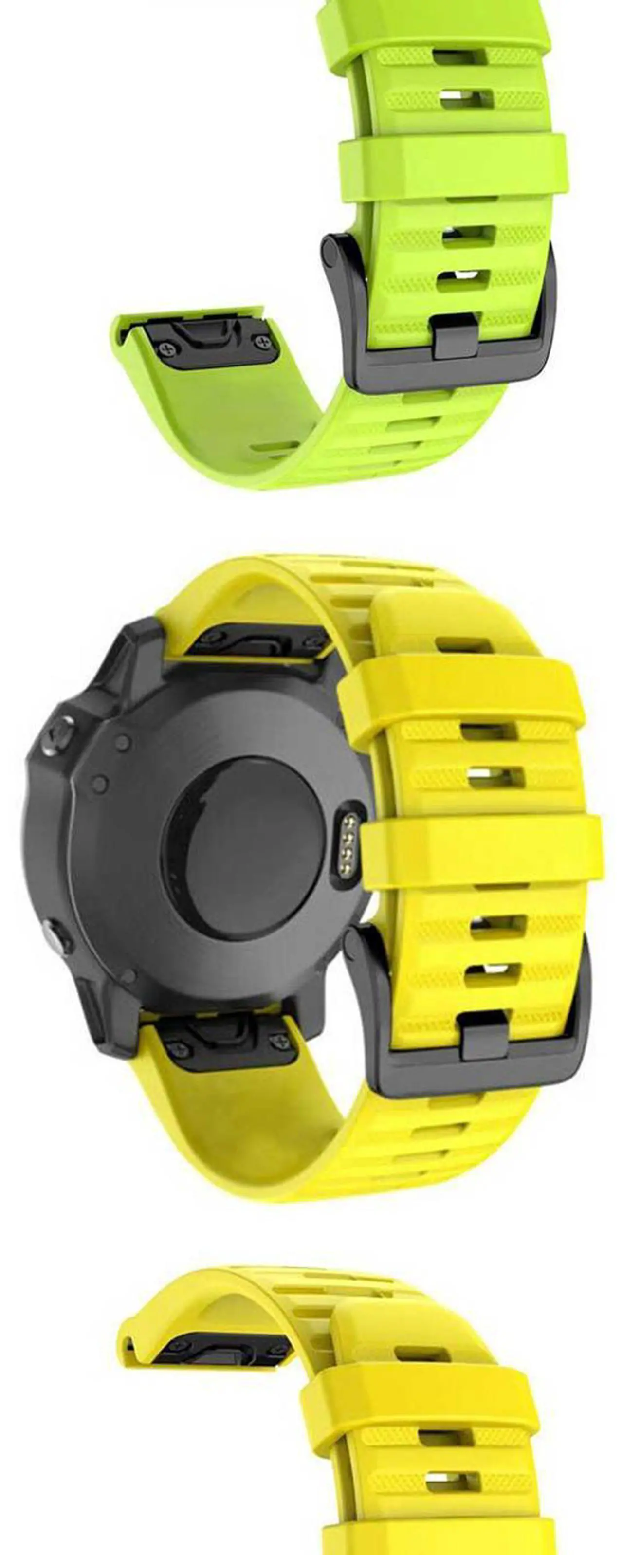 Alt view image 5 of 6 - 26mm Silicone Sport Strap Replacement Watchband for Garmin Fenix 3 3HR 3 Sapphire/Fenix 5X 5XPlus/Fenix 6X 6XPlus Band