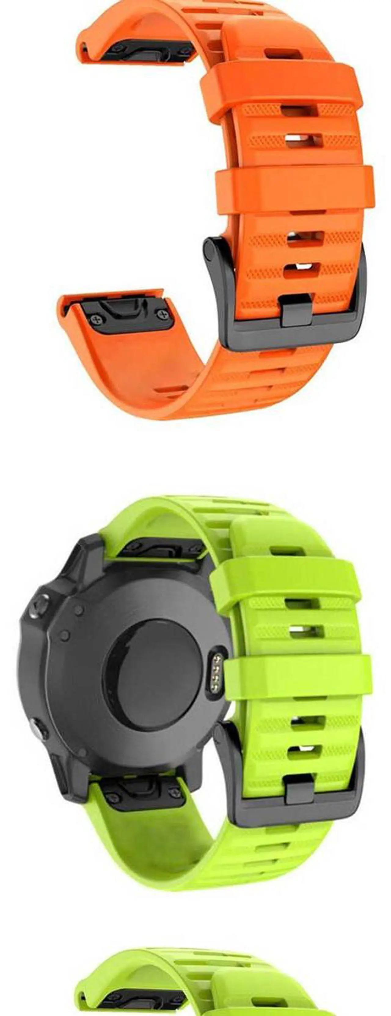 Alt view image 4 of 6 - 26mm Silicone Sport Strap Replacement Watchband for Garmin Fenix 3 3HR 3 Sapphire/Fenix 5X 5XPlus/Fenix 6X 6XPlus Band