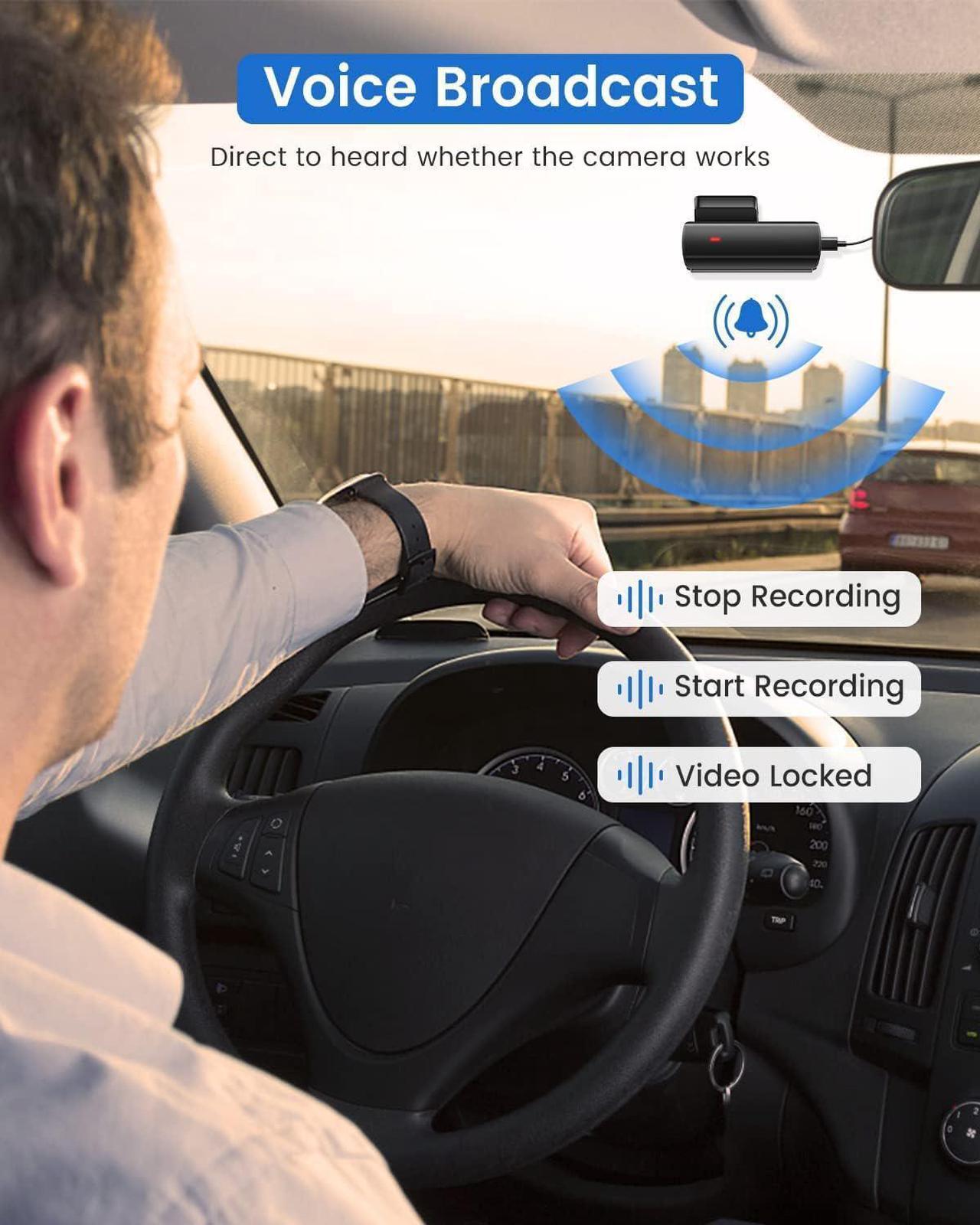 Alt view image 7 of 7 - Dash Cam 1080P Car Camera, EUKI WiFi Dash Camera for Cars, Dash Cam Front with Night Vision, 170°Wide Angle, 24 Hours Parking Monitor, Loop Recording, G-Sensor, APP Control, Support 128GB Max