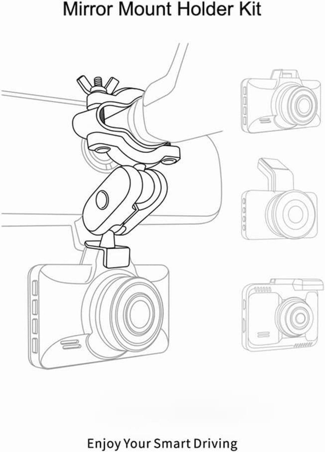 Alt view image 6 of 6 - Dash Camera Mirror Mount Holder Kit, Dash Cam Mount for Rove R2-4K Dashcam,  M01 Pro, M17, M16, GS63H, GS65H Car Camera