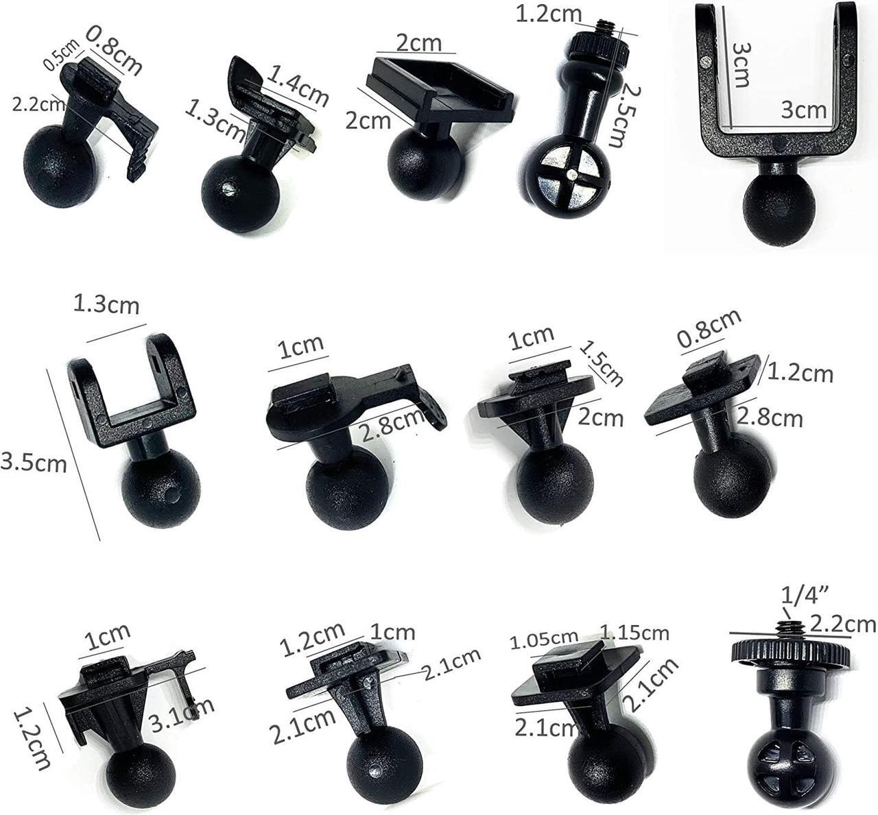Alt view image 4 of 6 - Dash Camera Suction Cup Mount Dashcam Mounts Holder with 13 Ball Joints Adapter for Vehicle Video Recorder Windshield & Dashboard for Dash Car DVR Camera GPS