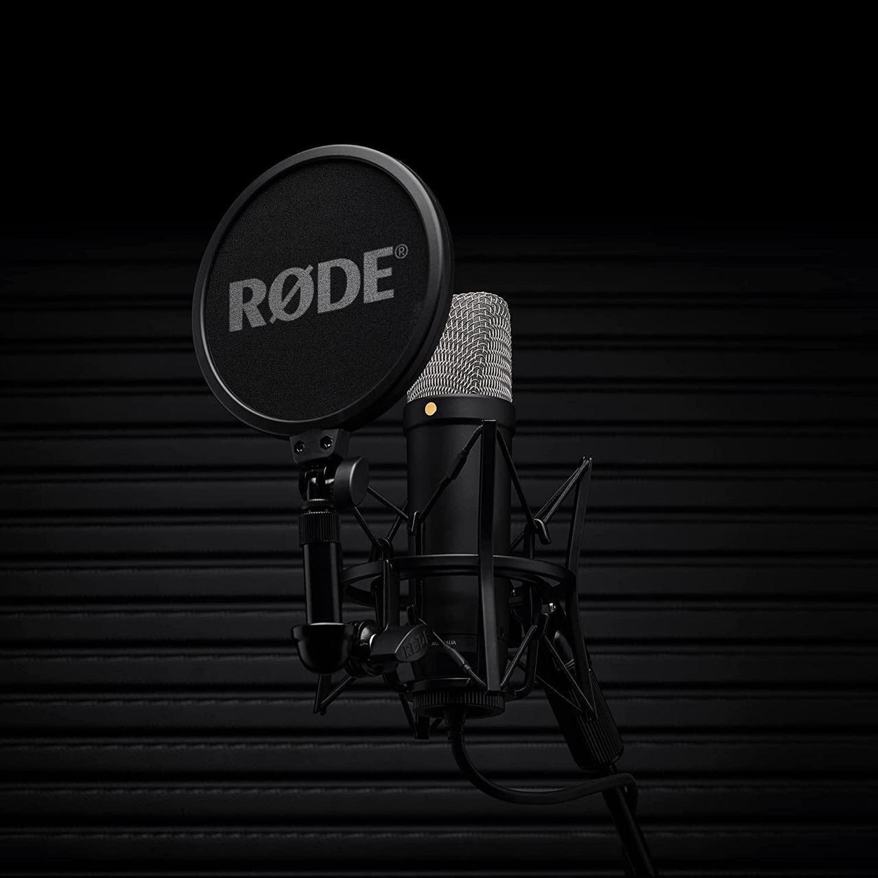 Alt view image 6 of 7 - NT1 5th Generation Large-diaphragm Studio Condenser Microphone with XLR and USB Outputs, Shock Mount and Pop Filter for Music Production, Vocal Recording and Podcasting (Black)