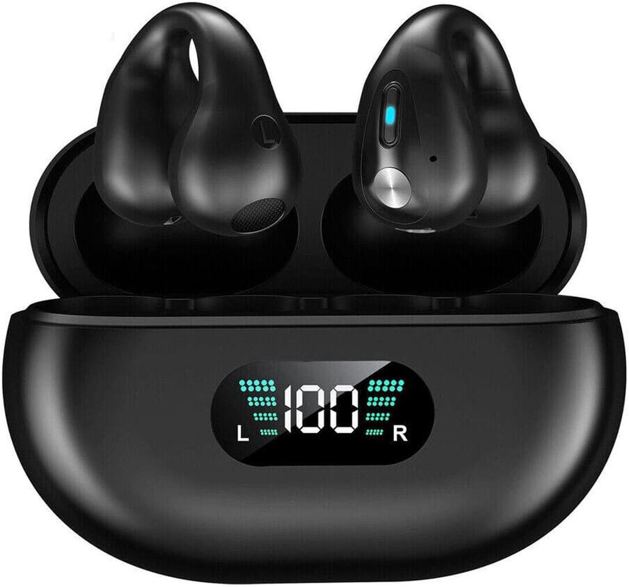 Bluetooth 5.3 Wireless Earbuds Ear Clip Bone Conduction Headphones Sport Headset