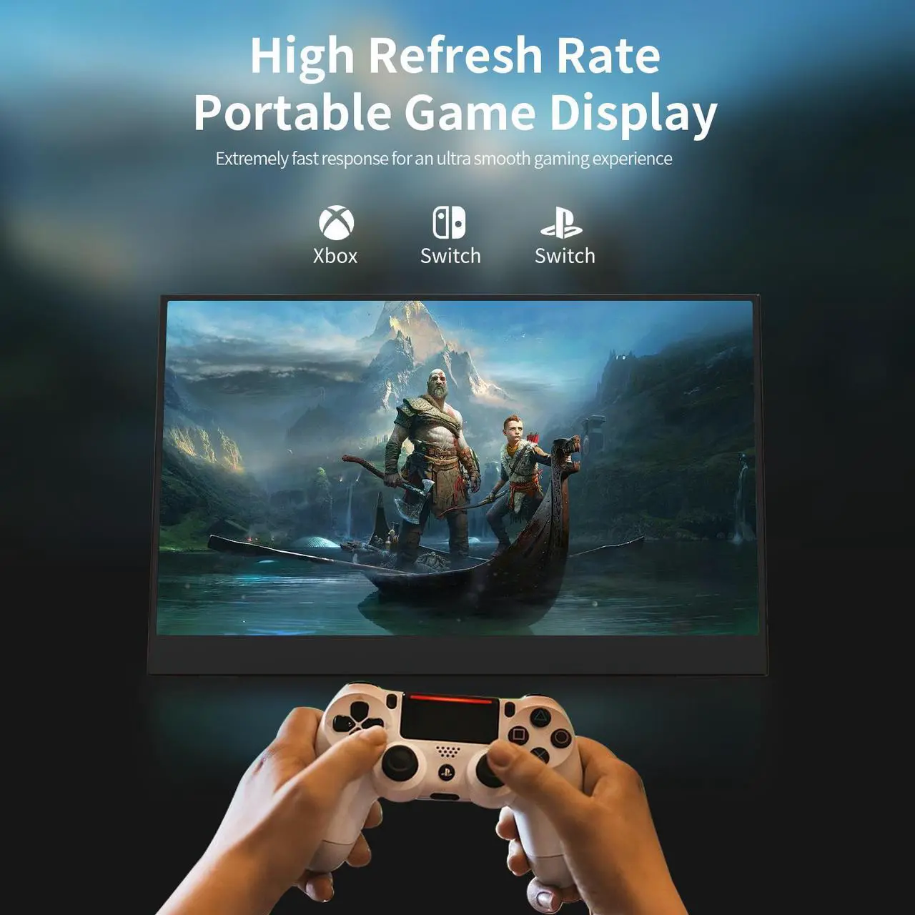 Alt view image 5 of 7 - JSHIX 15.6" inch Portable Monitor IPS FHD 1080P HDR monitor Portable Laptop with HDMI USB C Gaming Monitor Eye Care Computer second Display dual speakers black for Laptop PC Phone PS4 Xbox