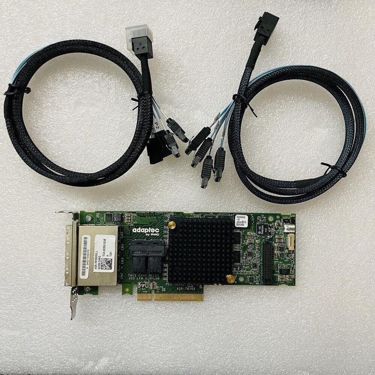 ADAPTEC ASR-78165 DELL 4-Port SAS/SATA 6Gb/s RAID card Low Bracket +8643 cable